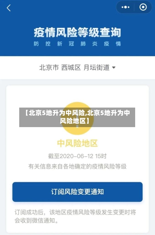 【北京5地升为中风险,北京5地升为中风险地区】-第2张图片