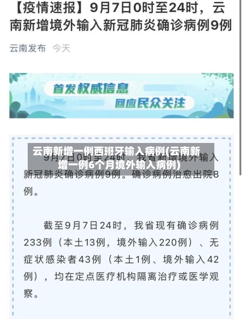 云南新增一例西班牙输入病例(云南新增一例6个月境外输入病例)-第3张图片