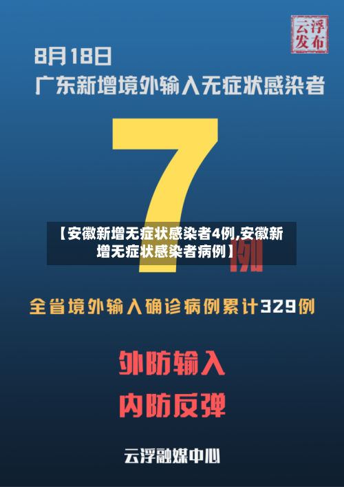 【安徽新增无症状感染者4例,安徽新增无症状感染者病例】-第2张图片