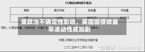 受政治不确定性影响，英国国债收益率波动性或加剧-第3张图片