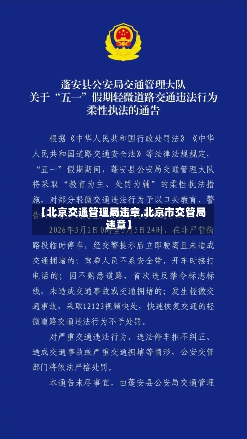 【北京交通管理局违章,北京市交管局违章】-第2张图片