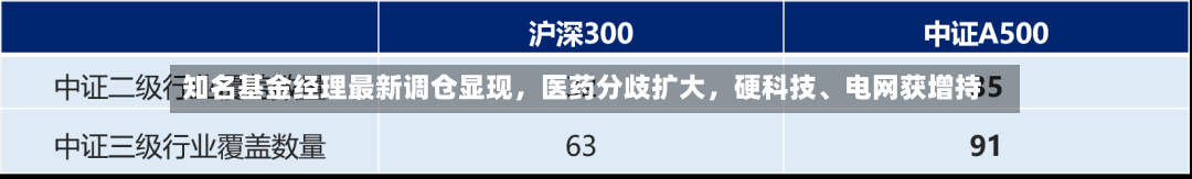 知名基金经理最新调仓显现	，医药分歧扩大，硬科技、电网获增持-第2张图片