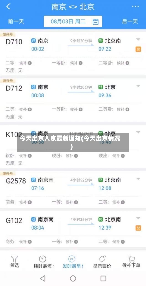 今天出京入京最新通知(今天出京情况)
